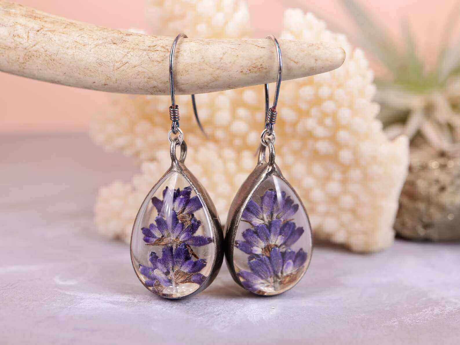 Lavender earrings