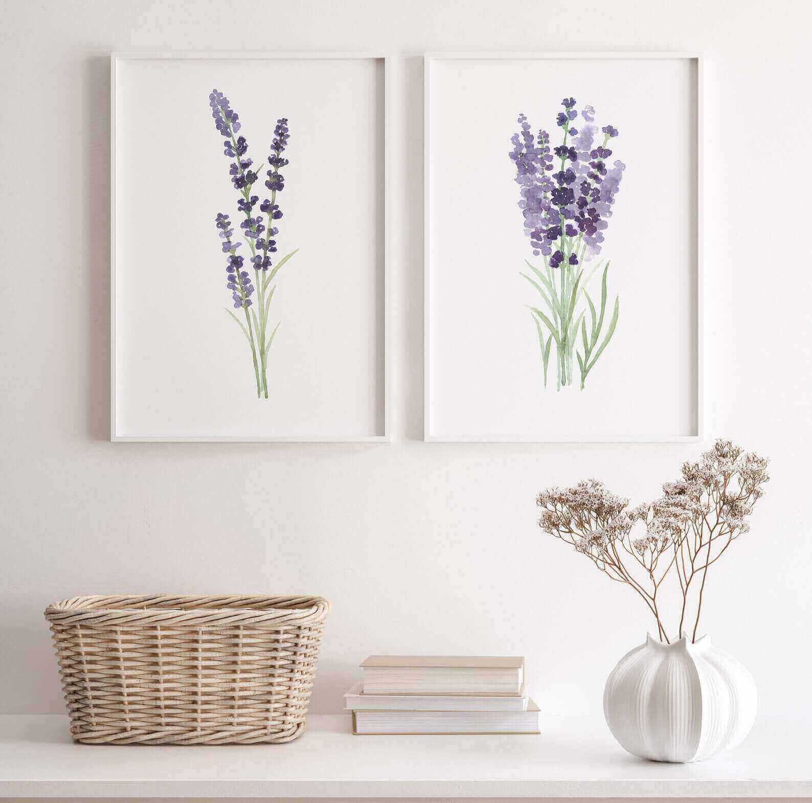 Lavender wall decor 2-pack